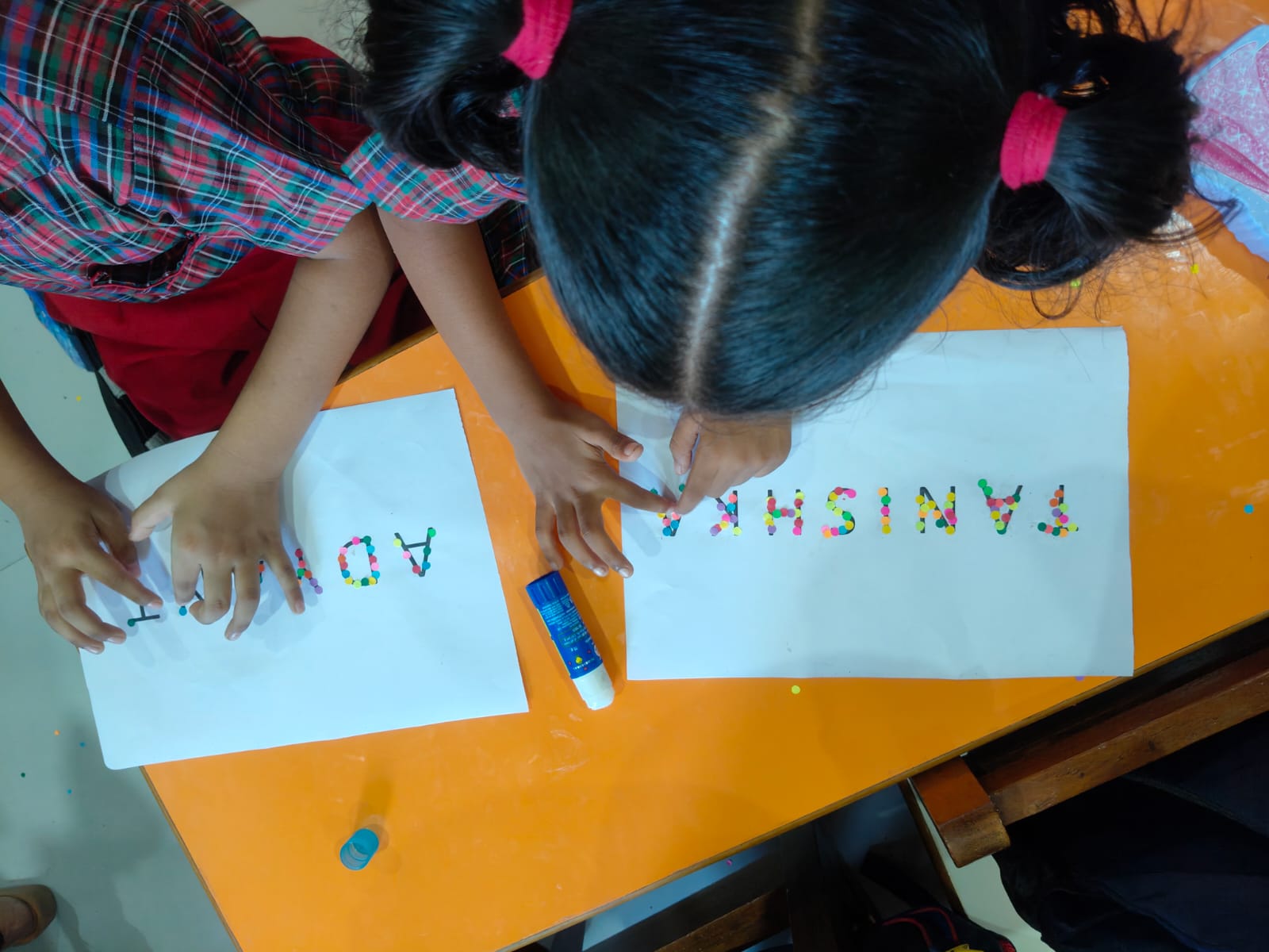 Alphabet dot stickers name craft display