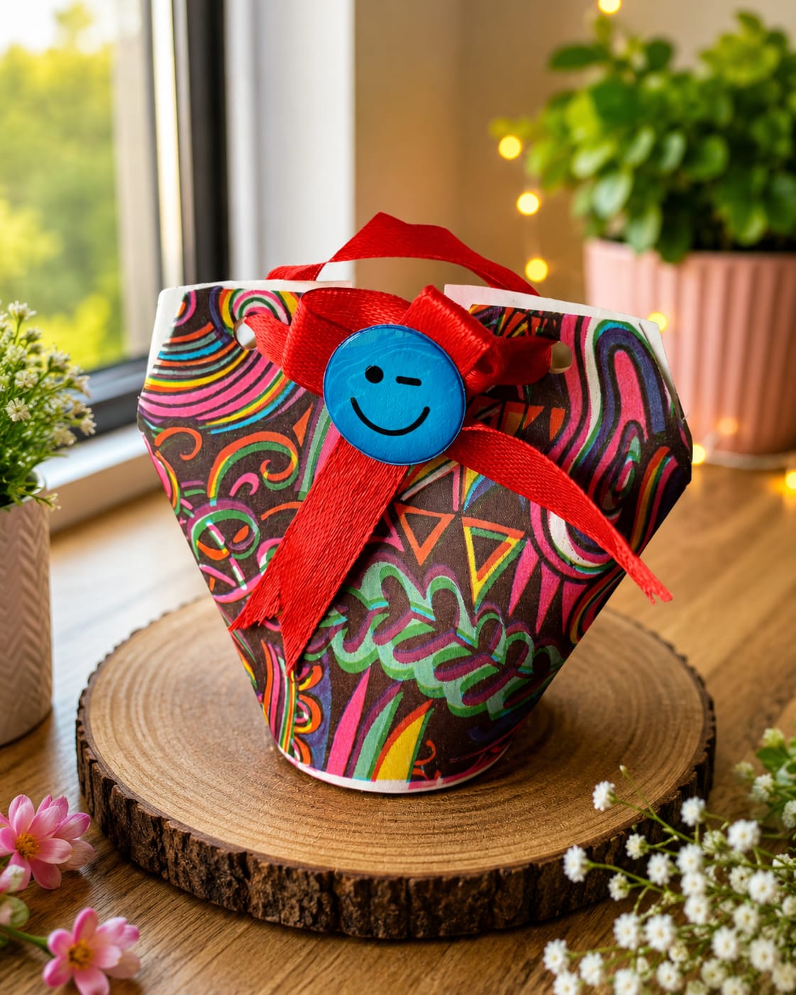 Custom hand made paper bag welcome gift